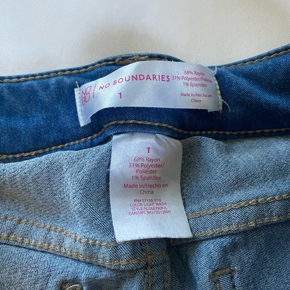 no boundaries women denim jeans size 1 - Picture 4 of 5